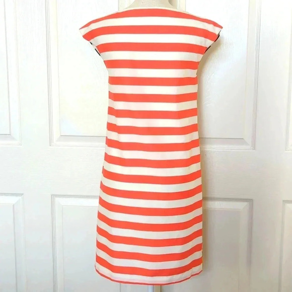Tommy Hilfiger Navy & Orange Striped Floral Print Dress - Picture 4 of 8